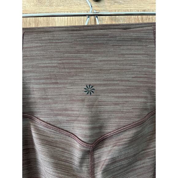 Athleta High Rise Jacquard 7/8 Stretch Leggings Tan Brown Size XS - Picture 4 of 5